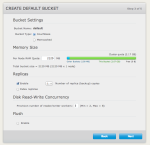 Create default Couchbase bucket