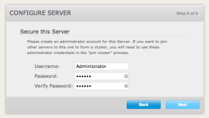 Setup an admin user