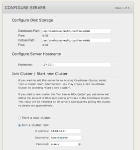 Join an existing Couchbase cluster